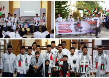 Ratusan Santri Terharu saat 3 Anak Palestina Hadir di Pesantren Refah Islami