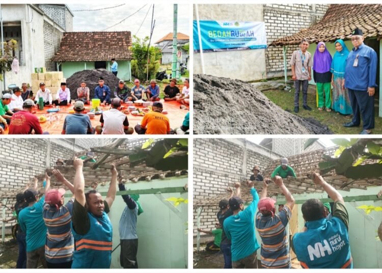 Buruh Cuci Karangcangkring Dukun Dapat Bantuan Bedah Rumah dari Nurul Hayat dan BMT Mandiri Sejahtera Jawa Timur