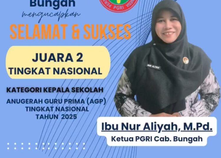 Harumkan PGRI, Kepala UPT SMPN 10 Gresik Raih Juara 2 Anugerah Guru Prima Tingkat Nasional