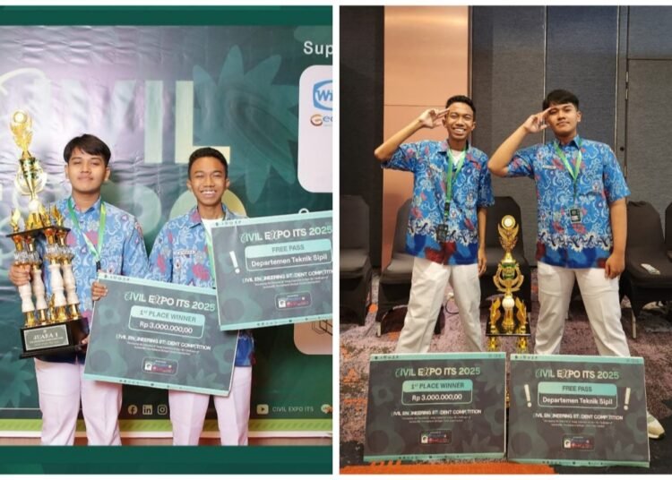 Pelajar Tangguh Binaan PT Smelting dan Nurul Hayat Raih Juara 1 dalam Lomba Teknik Sipil di ITS
