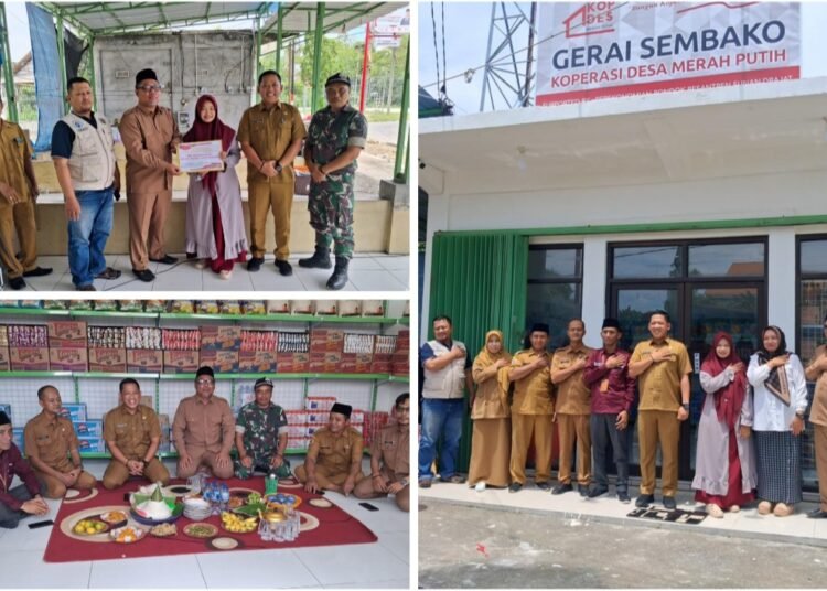 Hebat !! Pemdes Baron Dukun Buka KDMP Gerai Sembako Bareng Toserba Sunan Drajat
