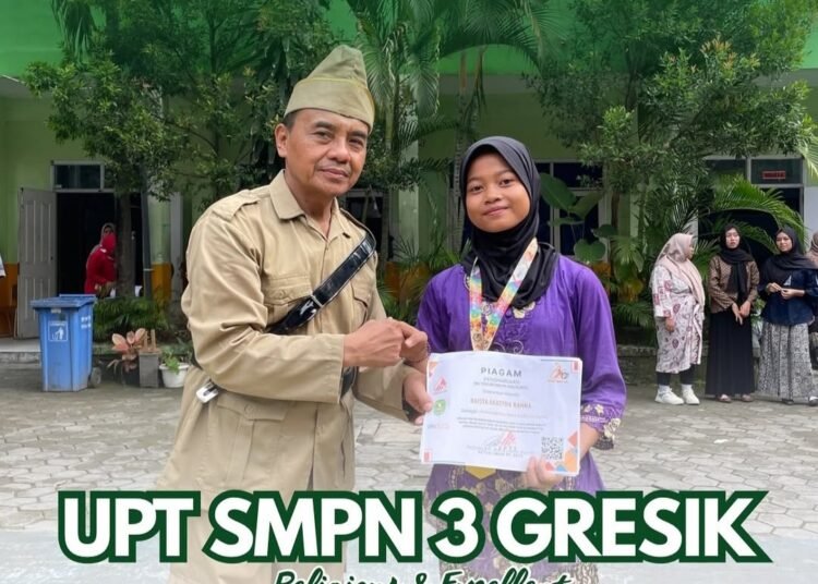 Raisya Siswa SMPN 3 Gresik Sukses Raih Medali Emas Bupati Kutai Timur Cup IV 2025
