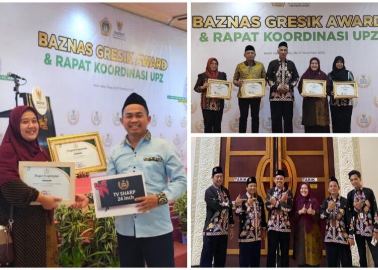 Kemenag Gresik Raih Penghargaan UPZ Teraktif dan Penggerak ZIS di Gelaran Baznas Award 2025