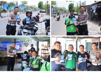 Cerdas dan Kreatif !! Satlantas Polres Gresik Gandeng Ojol Tekan Pelanggaran Lalu Lintas