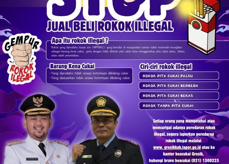 Pemkab Gresik Bersama Bea Cukai & Satpol PP Tegas Berantas Rokok Ilegal