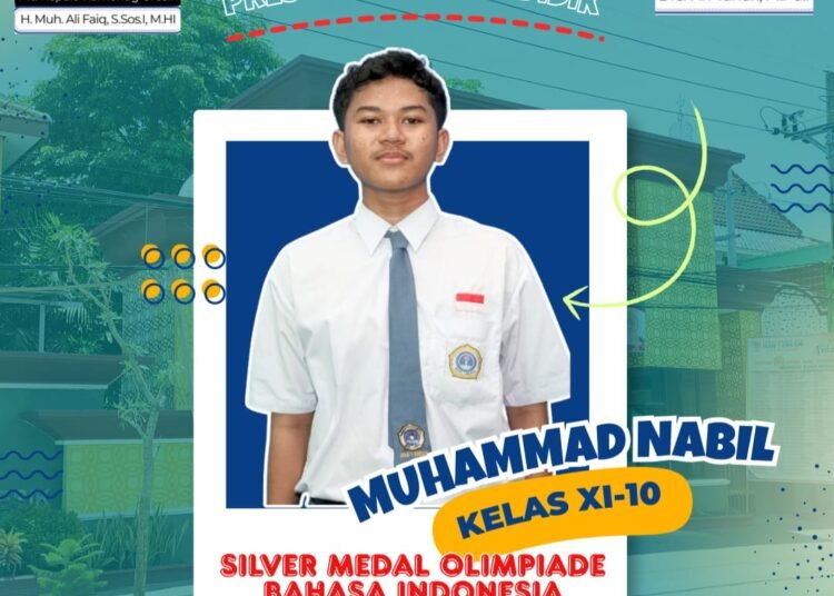 Harumkan MAN 1 Gresik, M Nabil Raih Silver Medali Olimpiade Bahasa Indonesia Tingkat Nasional