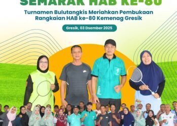 Turnamen Bulu Tangkis Meriahkan Pembukaan Rangkaian HAB ke-80 Kemenag Gresik