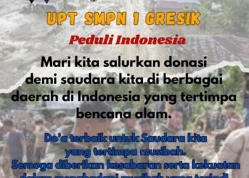 Spensagres Gandeng PGRI dan Baznas Gresik Galang Donasi untuk Korban Bencana Alam