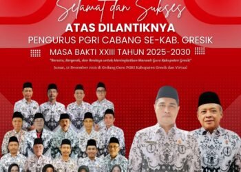 Pengurus PGRI Cabang se-Kabupaten Gresik Masa Bakti XXIII Tahun 2025-2030 Resmi Dilantik !!
