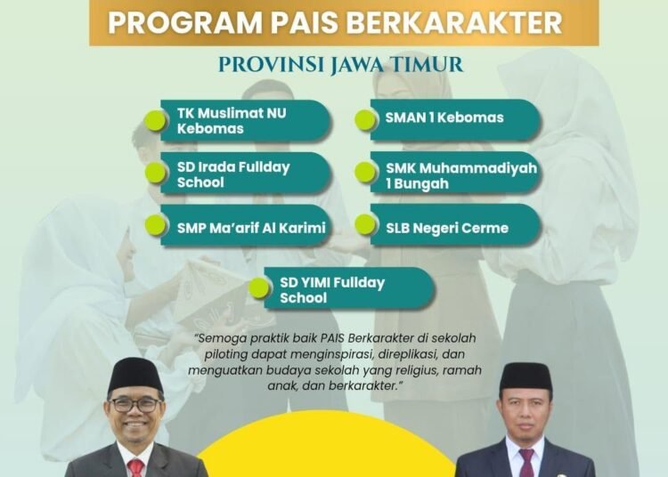 Selamat dan Sukses Launching Sekolah Piloting Program PAIS Berkarakter Provinsi Jawa Timur
