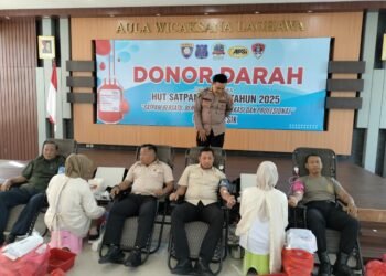 Peringati HUT Satpam ke-45, Polres Gresik Gelar Donor Darah untuk Kemanusiaan