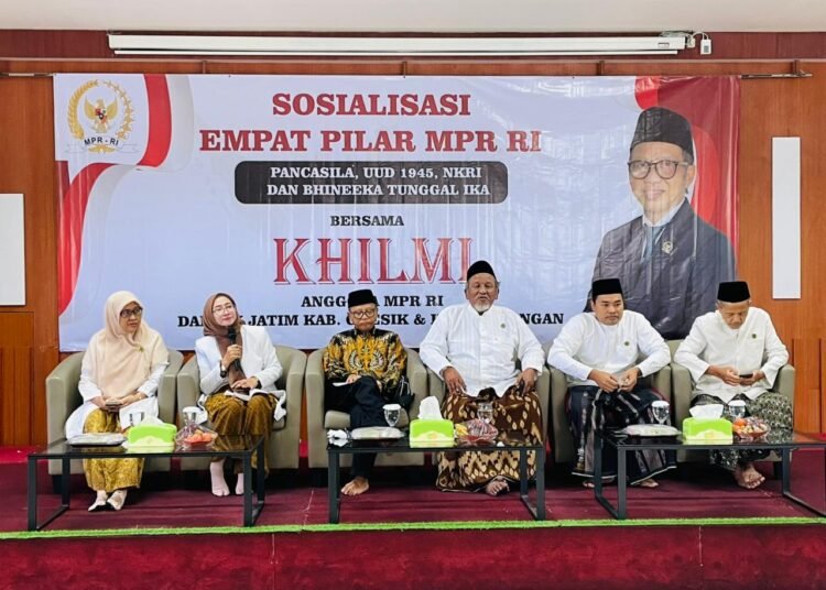H Khilmi Didampingi Hj. Nur Saidah Gelar Sosialisasi 4 Pilar MPR RI Bersama MUI Gresik