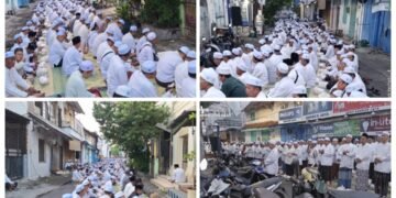Ratusan Jamaah Majelis Siji Bersholawat Penuh Khusuk di Sekretariat Jalan Nyai Ageng Arem Arem No 3 Pekelingan Gresik