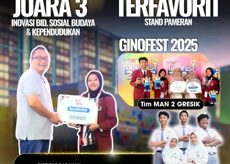 Joosss, Tim MAN 2 Gresik Berhasil Raih Double Winner di Ajang Bergengsi GINOFEST 2025