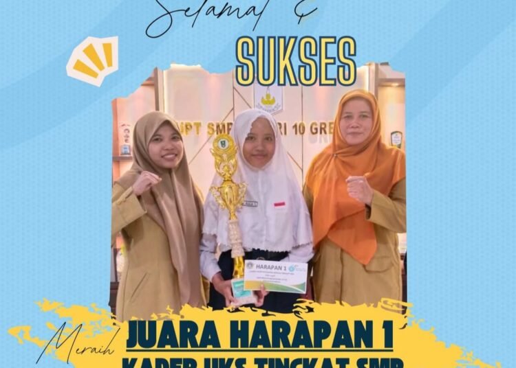 Siswi UPT SMPN 10 Gresik Cetak Prestasi Gemilang di Ajang Lomba Kader Kesehatan Remaja Tingkat Kabupaten