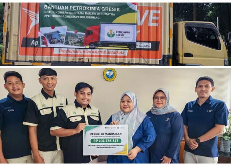 Petrokimia Gresik Kirim Bantuan Hingga Ratusan Juta untuk Masyarakat Terdampak Bencana Sumatera