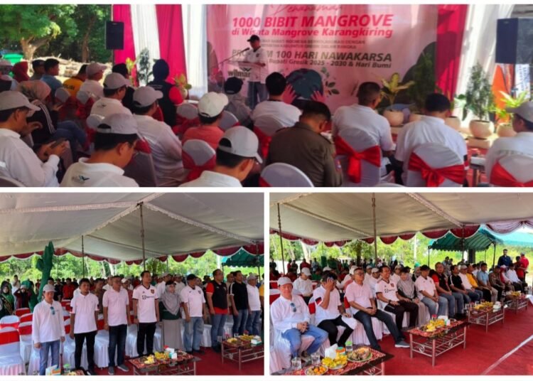 Percantik Kawasan Wahana Wisata Mangrove, Pemdes Karangkiring Gandeng Sejumlah Perusahaan