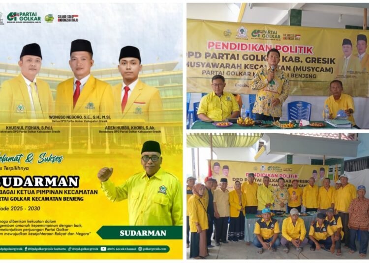 Selamat & Sukses Atas Terpilihnya Sudarman sebagai Ketua Partai Golkar Kecamatan Benjeng