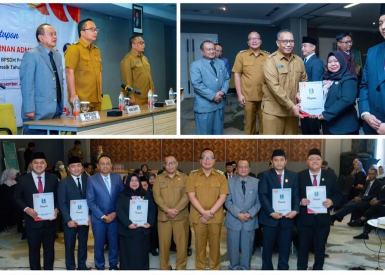 Wabup dr. Alif didampingi Kepala BKPSDM Resmi Menutup Pelatihan Kepemimpinan Pejabat Gresik