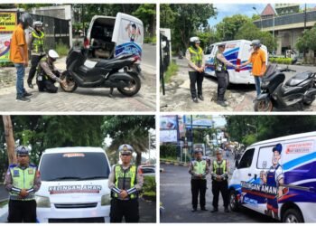 Kendaraan Mogok Saat Nataru, Jangan Khawatir Satlantas Polres Gresik Siap Bantu Gratis !!