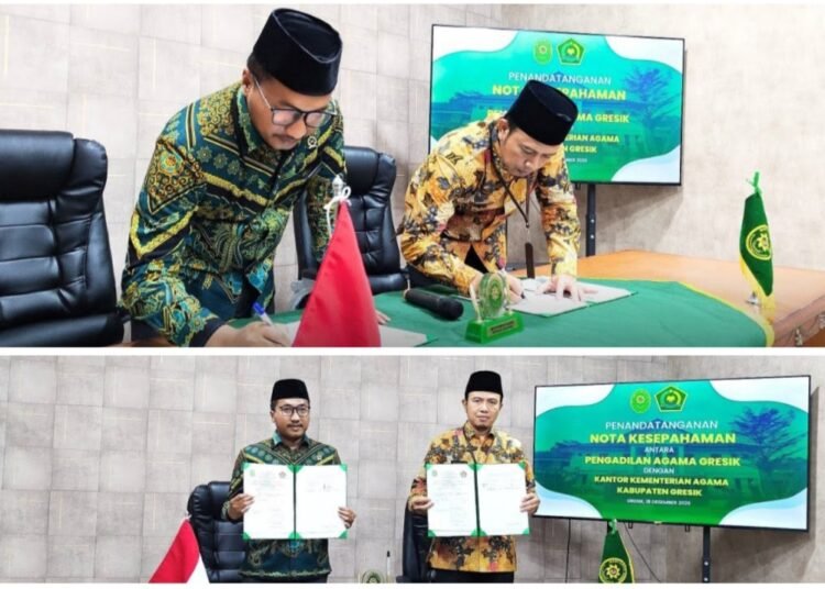 Kemenag Gresik dan Pengadilan Agama Teken Nota Kesepahaman Tekan Angka Pernikahan Dini
