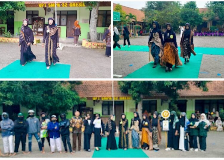 Seru !! UPT SMP Negeri 32 Gresik Gelar Fashion Show Asah Kreativitas Siswa