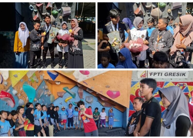 Usai Raih Medali Emas SEA Games 2025 di Thailand, Dua Atlet Panjat Tebing Pulang Kampung ke Gresik