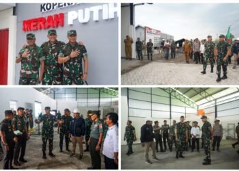 Dandim Gresik Dampingi Pangdam V/Brawijaya Tinjau Pembangunan Koperasi Desa Merah Putih di Benjeng