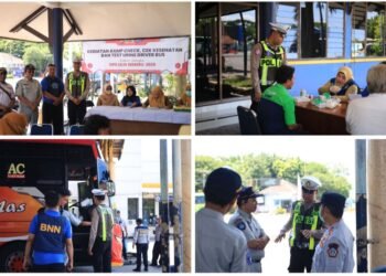 Pastikan Keselamatan Nataru, Polres Gresik Gelar Tes Urine Driver Angkutan Umum