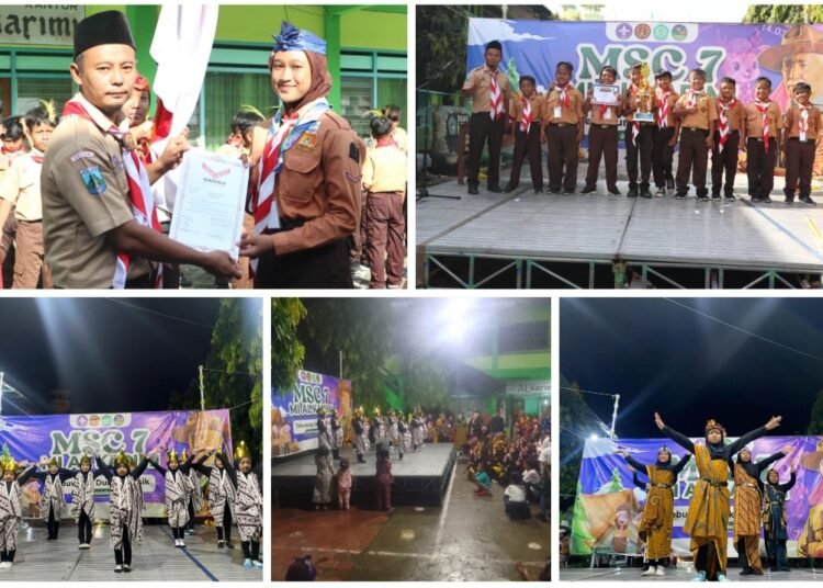 Semarak Penutupan MSC7 2025 MI Alkarimi Gresik Gelar Api Unggun dan Pentas Seni Pramuka