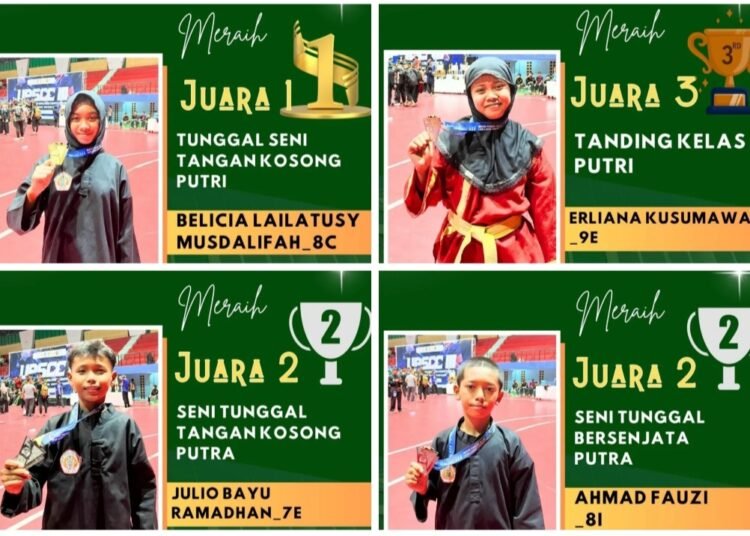 Selamat !! 4 Pendekar MTsN Gresik Ukir Prestasi Gemilang di Ajang Pencak Silat Tingkat Jawa Timur