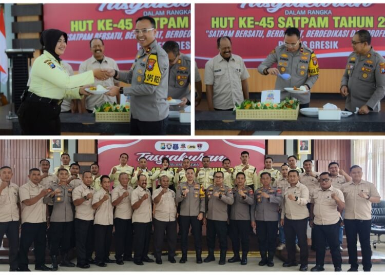 Penuh Syukur, Polres Gresik Gelar Tasyakuran HUT Satpam ke-45