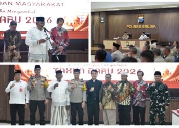 Jaga Kondusivitas Pergantian Tahun, Polres Gresik Gelar Doa Bersama Lintas Agama
