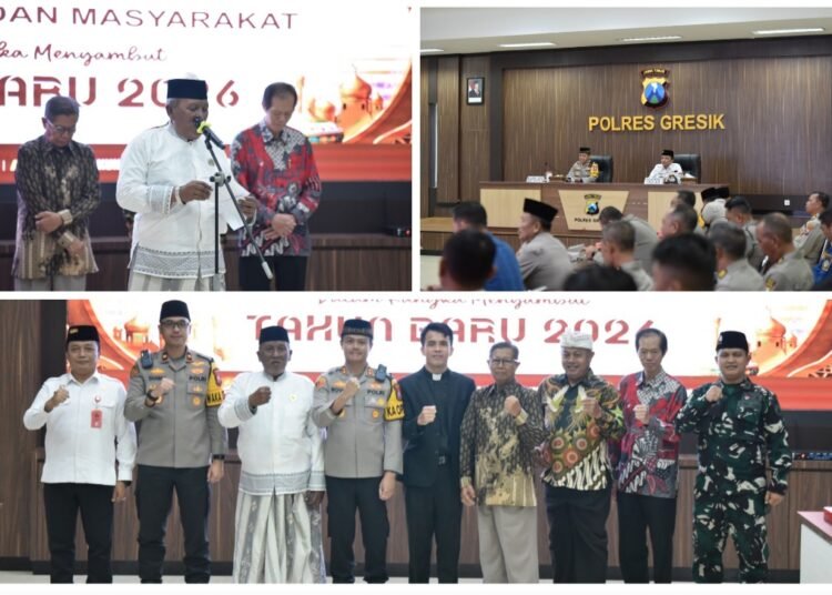 Jaga Kondusivitas Pergantian Tahun, Polres Gresik Gelar Doa Bersama Lintas Agama
