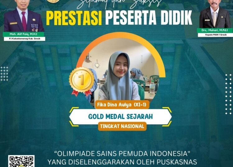 Medali Emas di Awal Desember Persembahan Siswa MAN 1 Gresik Olimpiade Sejarah Tingkat Nasional