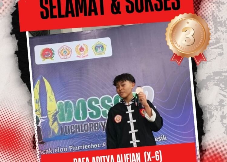 Rafa Aditya MAN 1 Gresik Sabet Juara 3 dalam Grissee Pencak Silat Championship II 2025