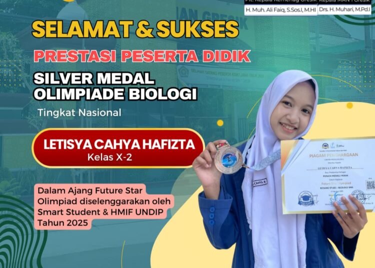 Desember Bertabur Prestasi: Terbaru, Siswa MAN 1 Gresik Raih Silver Medali Olimpiade Biologi Tingkat Nasional
