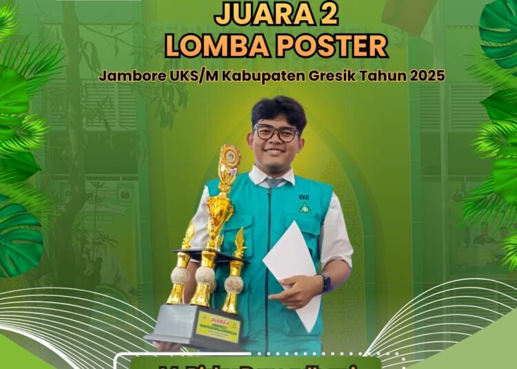 Karya Kreatif M. Rizky Ramadhani Siswa MAN 1 Gresik Raih Juara 2 Lomba Poster Tingkat Kabupaten