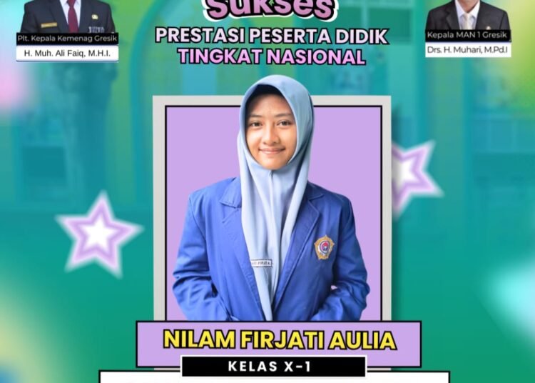 Ketajaman Analisis Antarkan Nilam MAN 1 Gresik Raih Medali Emas Olimpiade Kimia Tingkat Nasional