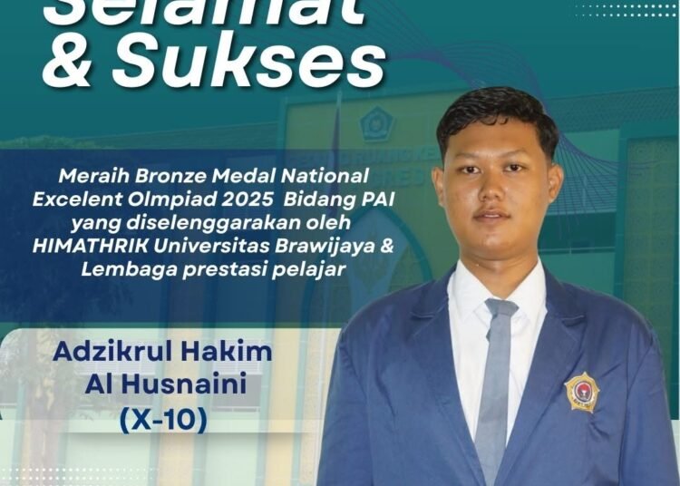 Harumkan MAN 1 Gresik di Awal 2026, Adzikrul Hakim Raih Bronze Medali Olimpiade PAI Tingkat Nasional