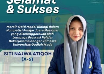 Harumkan MAN 1 Gresik, Siti Najwa Atiqoh Sukses Raih Medali Emas Olimpiade Biologi Tingkat Nasional