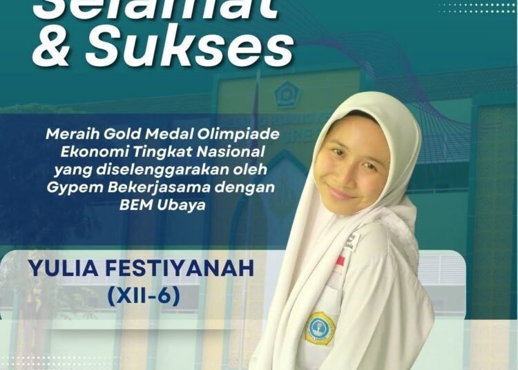 Siswi MAN 1 Gresik Torehkan Tinta Emas Raih Gold Medali Olimpiade Ekonomi Tingkat Nasional
