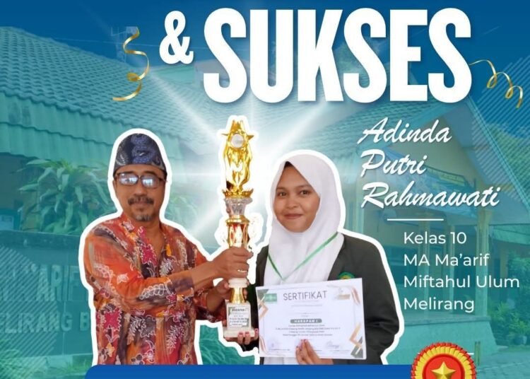 Lagi-lagi MA Ma’arif Miftahul Ulum Melirang Sabet Juara di Ajang Olimpiade MIPA LP Ma’arif NU Gresik