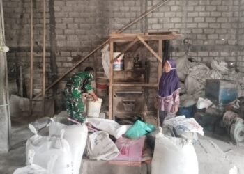 Babinsa Desa Lasem Sidayu Lakukan Pendampingan Pelaku Usaha Penggilingan Padi