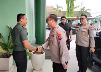 Dandim Letkol Inf Fadly Subur Sambut Hangat Kunjungan Silaturahmi Kapolres Gresik AKBP Ramadhan