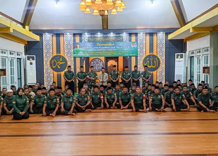 Kodim 0817/Gresik Gelar Peringatan Isra Mi’raj: Perkuat Akhlak Prajurit Menuju Indonesia Maju