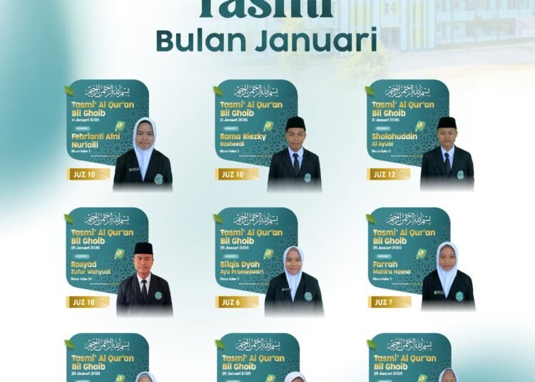 Subhanallah !! 9 Santri MATQ Sunanul Muhtadin Torehkan Prestasi Gemilang Bidang Tasmi’ Al-Qur’an Sepanjang Januari 2026