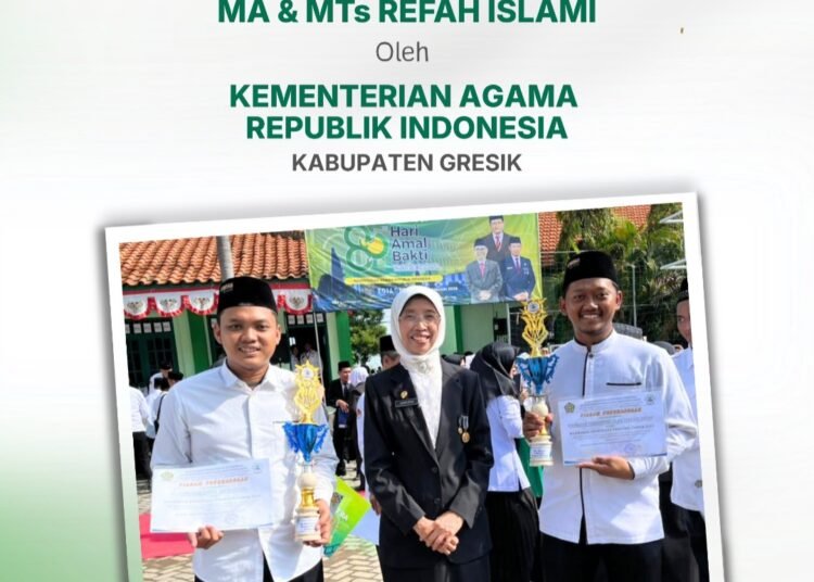 Puncak HAB ke-80, MTs dan MA Refah Islami Terima Penghargaan Adiwiyata Madrasah dari Kemenag RI