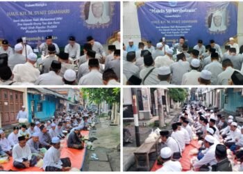 Ratusan Jamaah Majelis Siji Bersholawat di Langgar Sawo Haul KH. Syafik Djamhari ke-36