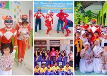 Unik !! Berkostum Superhero, Petugas SPPG Gresik Bungah Sukorejo Bikin Happy Ribuan Penerima MBG